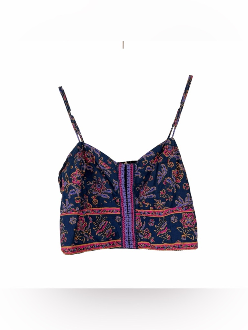 American Eagle Floral Boho Smocked Crop Cami Top Women’s XL